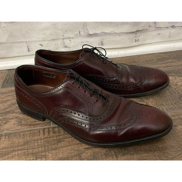 Allen Edmonds Mens MCALLISTER Wingtip Oxford Dress Shoes 13A Burgondy‎ 6275 - Picture 1 of 12